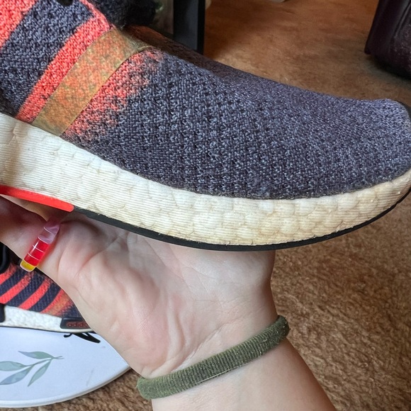Adidas NMD R1 J Core Black Solar Red Orange Size 6 Sneakers. - Picture 11 of 17